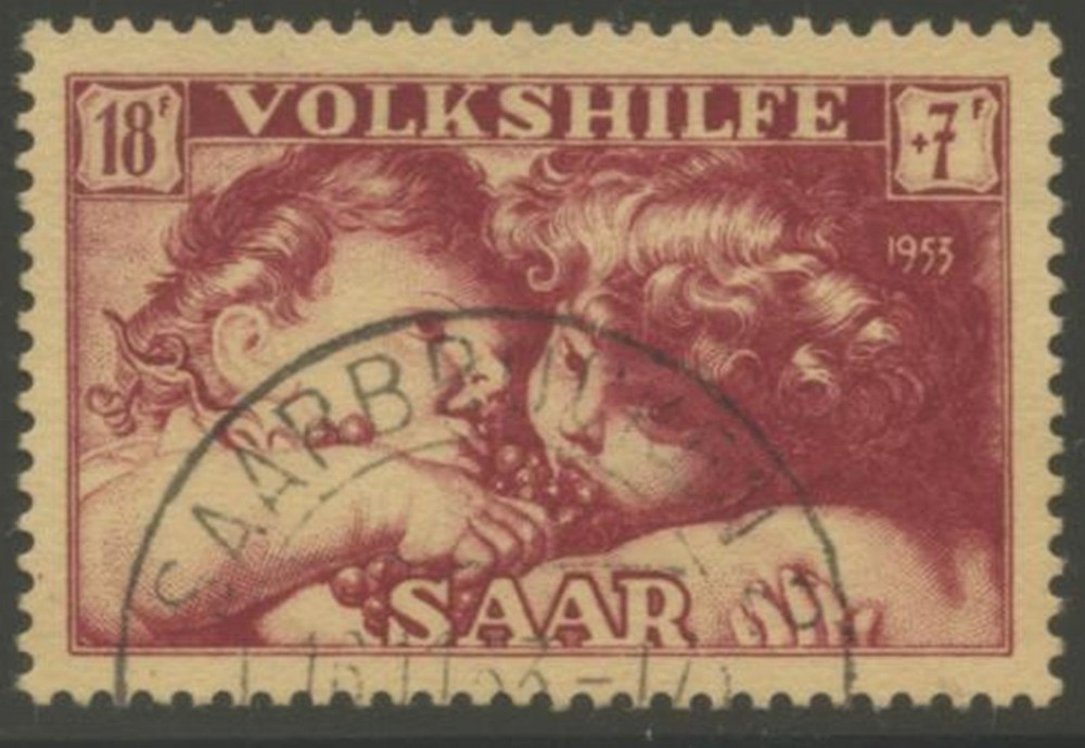 SAAR Sc#B97 1953 18f Single Child Welfare – Art Used