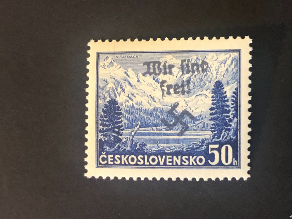 SUDETENLAND WWII-GERMAN OCC. Local ovpt REICHENBERG 50 h. MNH /s1 #126