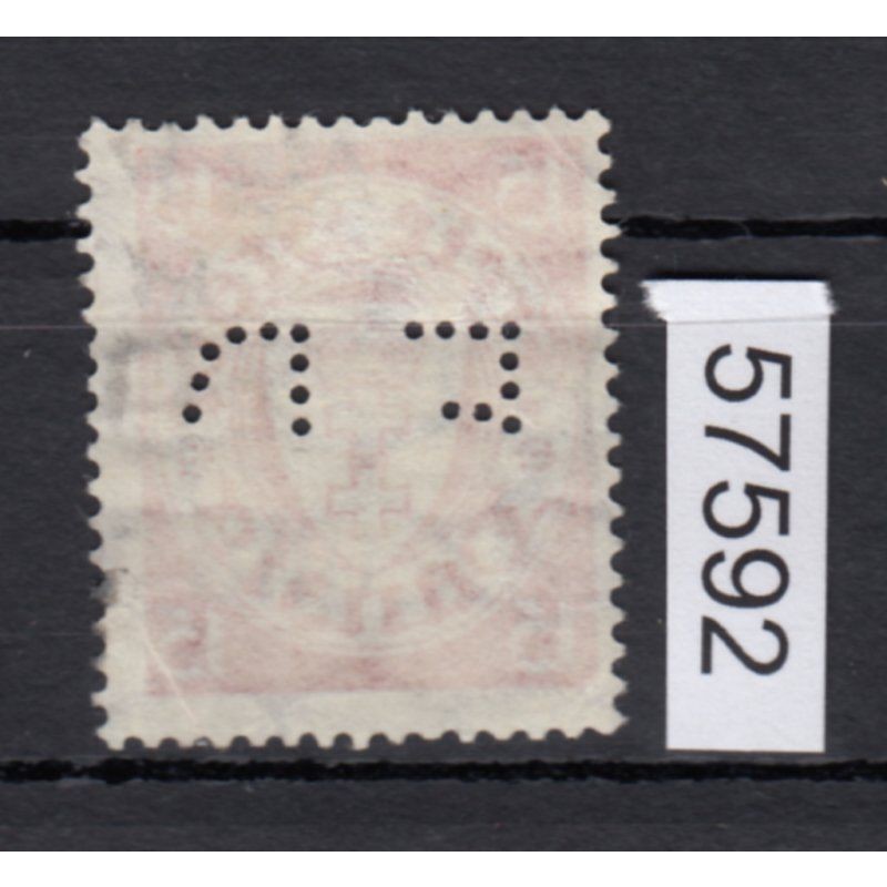 Danzig stamped COMPANY PERFIN Eugen Davidson