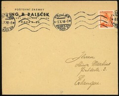Czechoslovakia German Occupation Bohemia Moravia Prague to Erlangen 1940 WWII