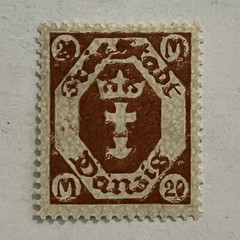 ERROR STAMP EARLY DANZIG GERMANY STAMP BLOTCHED INK IN SEVERAL AREAS