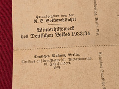 THIRD REICH 1933/34 WHW WINTER HELP TRIPLE CARD! WW2 WWII German Postcard
