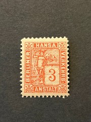 Germany 1886 BERLIN/HANSA, Local Post 3 Ve. MNH #526