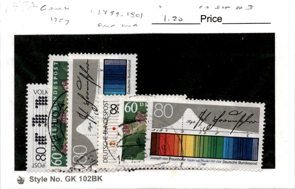 Germany, Postage Stamp, #1499-1501 Used (2 Ea), 1987 Census, Eagle (AC)