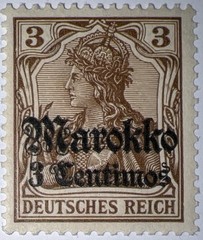 Travelstamps; GERMANY OFFICES IN MOROCCO OP STAMP WMK MOGH