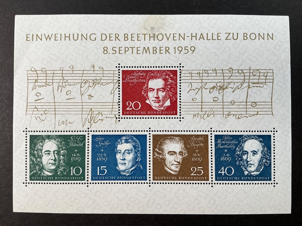 GERMANY MNH #804a-e SINGLE STAMPS MNH, Sheet has hinge thin – Singles Cat $13.00