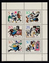 EAST GERMANY The Table, the Donkey & the Stick MNH souvenir sheet