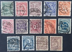 Germany Weimar Republic 1920-2 SGO124-O136 set of officials (without SGO126) VGU