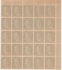 Germany 30 Pfennig Stamp Sheet (Deutsches Reich) – Michel 800B – Pane of 25