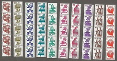 Germany 1074-1085 mint nh coils strips of 5 ,counting numbers on the back [214