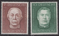 GERMANY:1954 SC#B338-B339 MHOG Kathe Kollwitz, Lorenz Werthmann AP5390