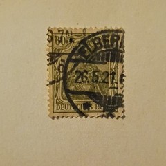 34 Germany Deutsches Reich Used Germania Postage Stamp Lot Handstamped 5-60 Pf