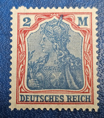 Stamp Germany Deutsches Reich Germania 2 Mark 1920 Mi. Nr. 152 [🇩🇪36466]