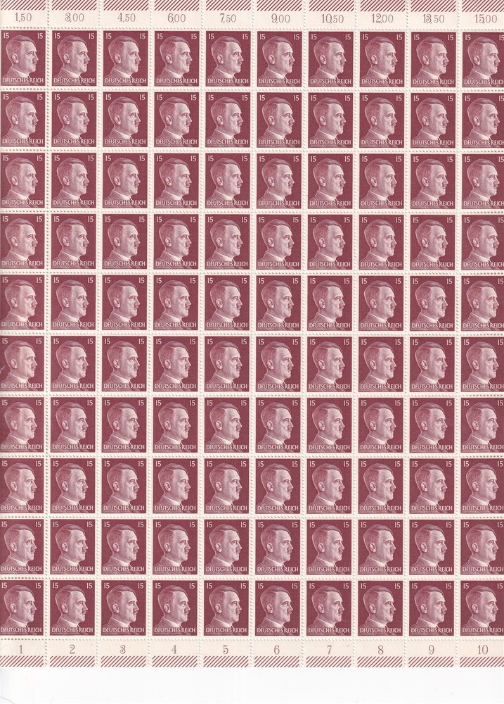 Stamp Germany Mi 789 Sc 514 Sheet 1941 WWII Fascism War Era Hitler MNH F 2