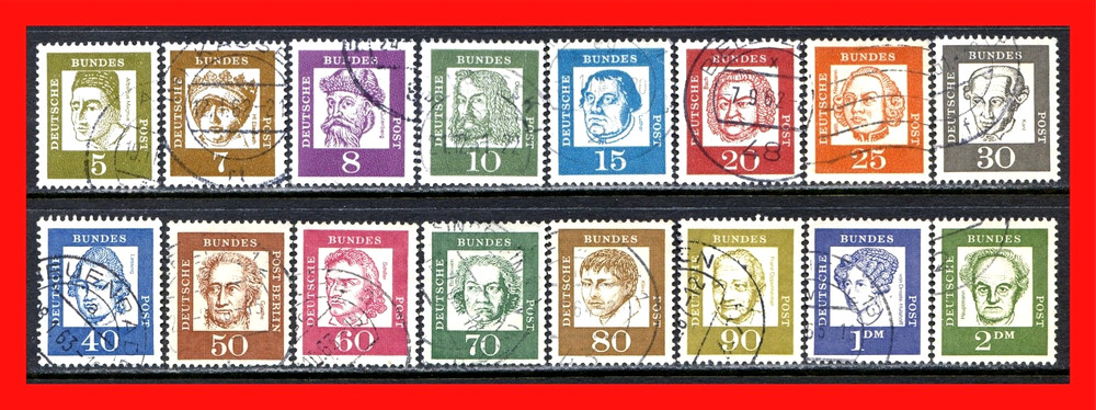 Germany Postage Stamps Scott 824-839, Used Complete Set!! G1374k