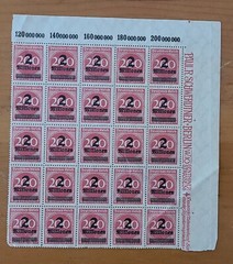 Germany Scott #269 MNG Upper Right Corner Partial Sheet of 25 MNH