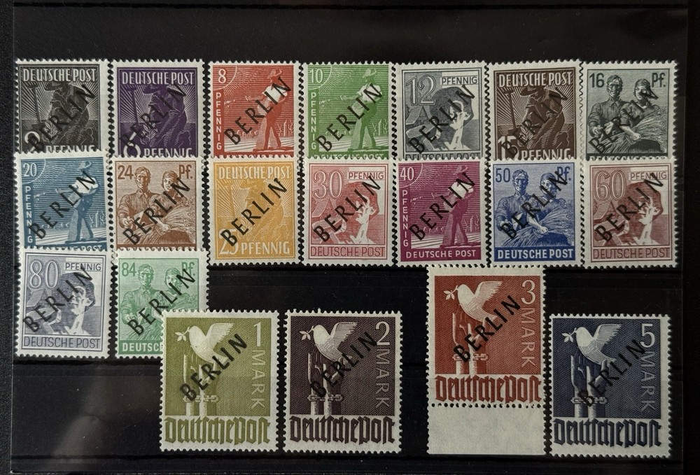 1948 Berlin (West) Definitives Stamps of the Allied Occupation (MiNr. 1-20)-MNH