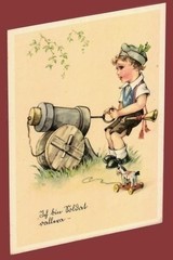 German WW2 Third Reich Artist Postcard Child Soldier