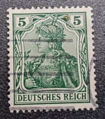Stamp Germany Deutsches Reich Germania 5 Pfennig 1905 Mi. Nr. 85 [🇩🇪39673-10]
