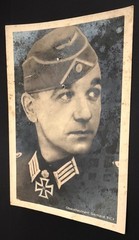 Oberstleutnant Gerhard Pick – WW II Real Photo Post Card – has Damage – see desc