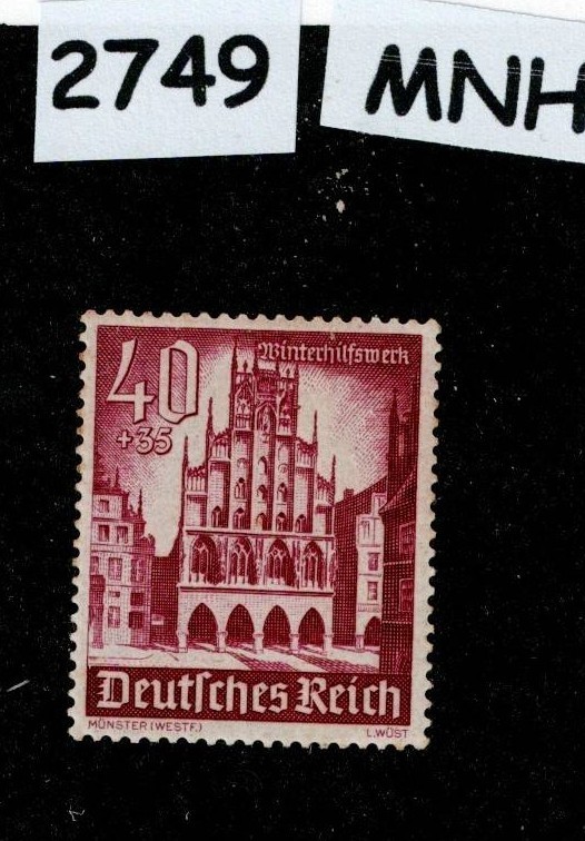 MNH Stamp B185 1940 Germany Castles Cathedrals Architecture Winter relief #2749