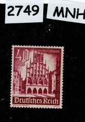 MNH Stamp B185 1940 Germany Castles Cathedrals Architecture Winter relief #2749