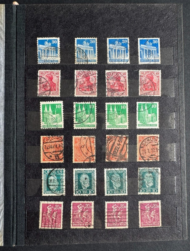 Germany & Deutsches Reich Used Stamp Lot (24) 1920s–1950s Berlin Definitives