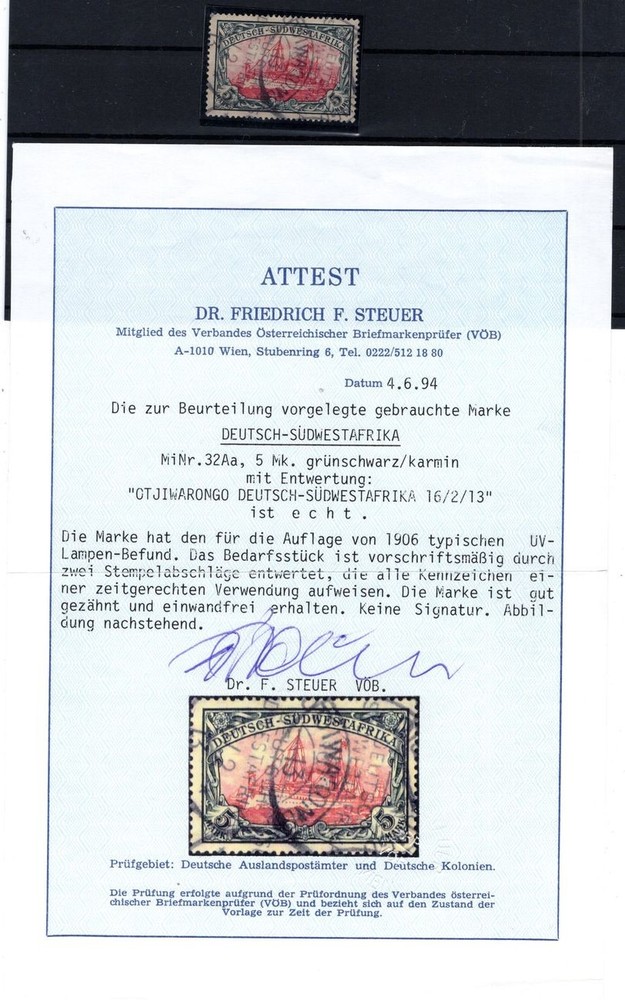DSWA 32AA Perfect Condition + Certified ATTEST 370EUR (DA6511)