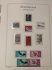 GERMANY 1976 STAMP COLLECTION USED + MINT MOUTED ON 6 PAGES