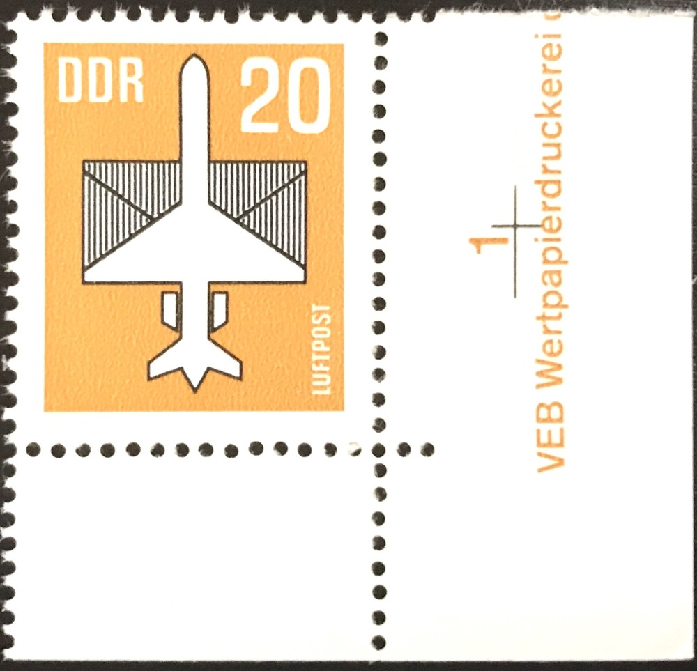 DDR #Mi2832v MNH 1983 Stylized Airplane Envelope [C10]