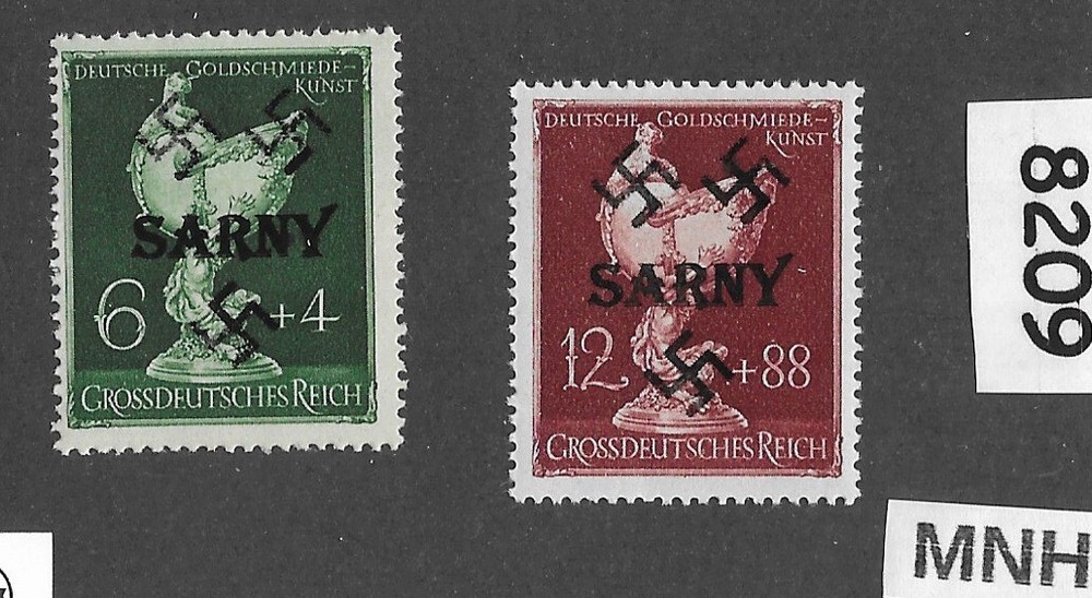 MNH stamp set B286-287 Modern Fantasy Overprints Dresden Goldsmith society #8209