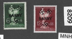 MNH stamp set B286-287 Modern Fantasy Overprints Dresden Goldsmith society #8209