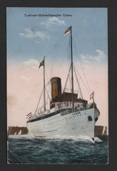 GERMANY TO UK 1927 WESTERNLAND POSTED AT SEA ON TURBINE DRIVEN SHIP „COBRA“