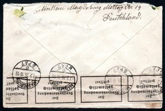 1935 Germany to US cover with customs labels