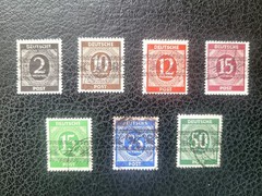 Germany #585 /#592 Used, 7 Diff 1948 Overprints, Expertized, Scott Value $189.00