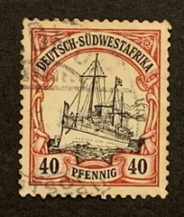 Travelstamps: GERMANY SOUTH WEST AFRICA STAMPS Kaiser’s Yacht Used UnWMK