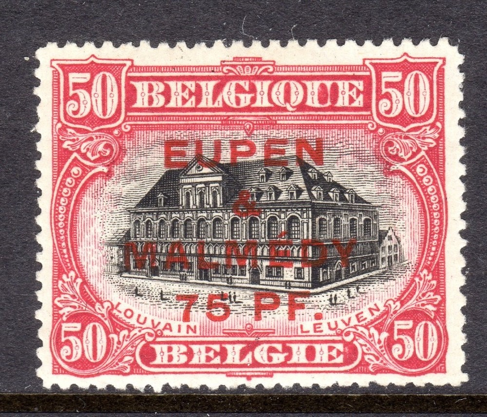 Germany, Belgium Occupation Scott #1N23 VF Unused 1920 75 Pfg Eupen & Malmedy