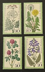 Travelstamps: 1977 Germany Stamps Scott #B542-B545 Wildflowers Mint MNH OG