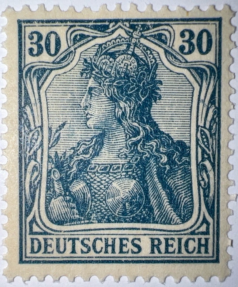 Travelstamps: Germany Stamps Mi:#144 – 30pf Mint Og Ng WMK MOGNH