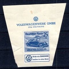 DR-3 Reich VW Beetle Advertising Stamp (GA3007) 250000 Copies