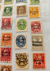 Fascinating Collection Of 50 Used Bavarian Stamps Germany Lot BAV