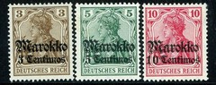 Stamps Germany – Morocco, Scott # 45-47 Mint LH HR