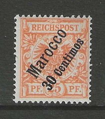 1899 Germany offices MOROCCO 30 Centimos early issue mint*, $ 71.00