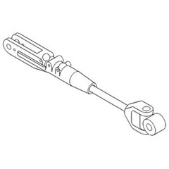 6N564B Left Hand Leveling Rod Assembly Fits Ford Tractor 600 700 800 900