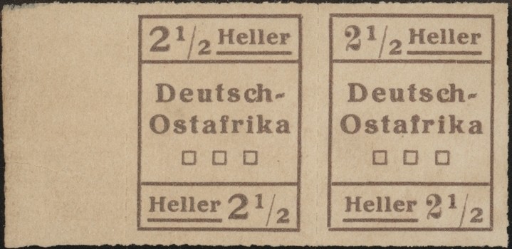 GERMANY, East Africa, 1916. WUGA pair .Mi III W1, Mint, Signed