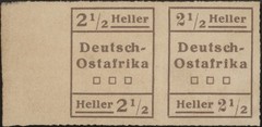 GERMANY, East Africa, 1916. WUGA pair .Mi III W1, Mint, Signed