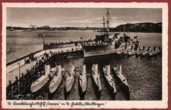 German WW2 Third Reich Postcard Kriegsmarine U-Boot Flotilla