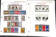 Germany Stamp Collection in 60 Page Album, 1954 to 1979 Postally Used