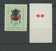 GERMANY GDR DDR PH INSECTS 1968 PHASENDRUCK BEETLE PROOF IMPERF RARE!! /m1862