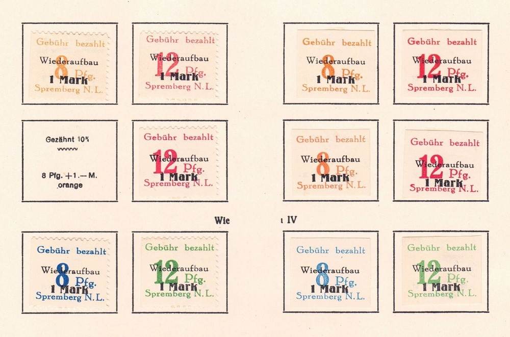 Spremberg – 1946 Mi. 17-18AB, Reconstruction issues